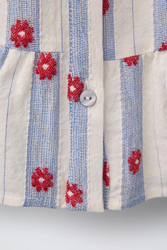 FLORAL JACQUARD DRESS