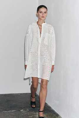 ZW COLLECTION EMBROIDERED EYELET DRESS