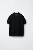 LINEN COTTON POLO SHIRT