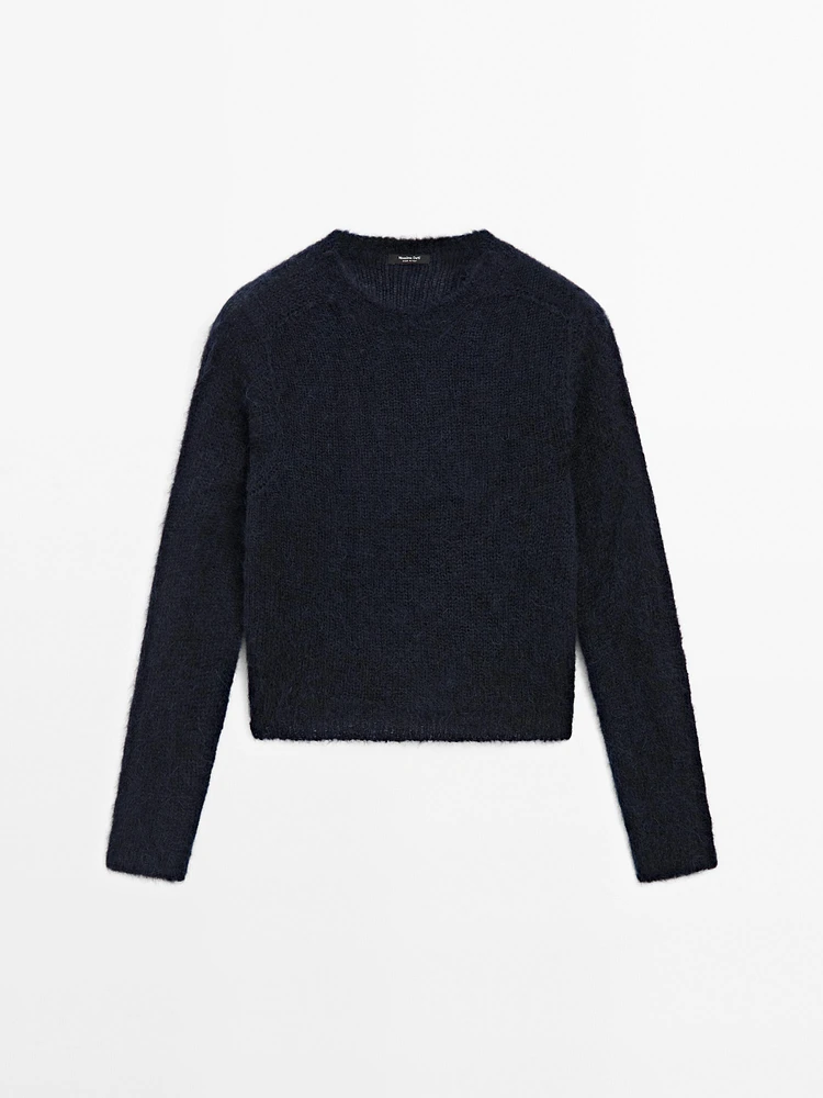 Knit alpaca blend sweater