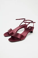 SATIN EFFECT SANDALS