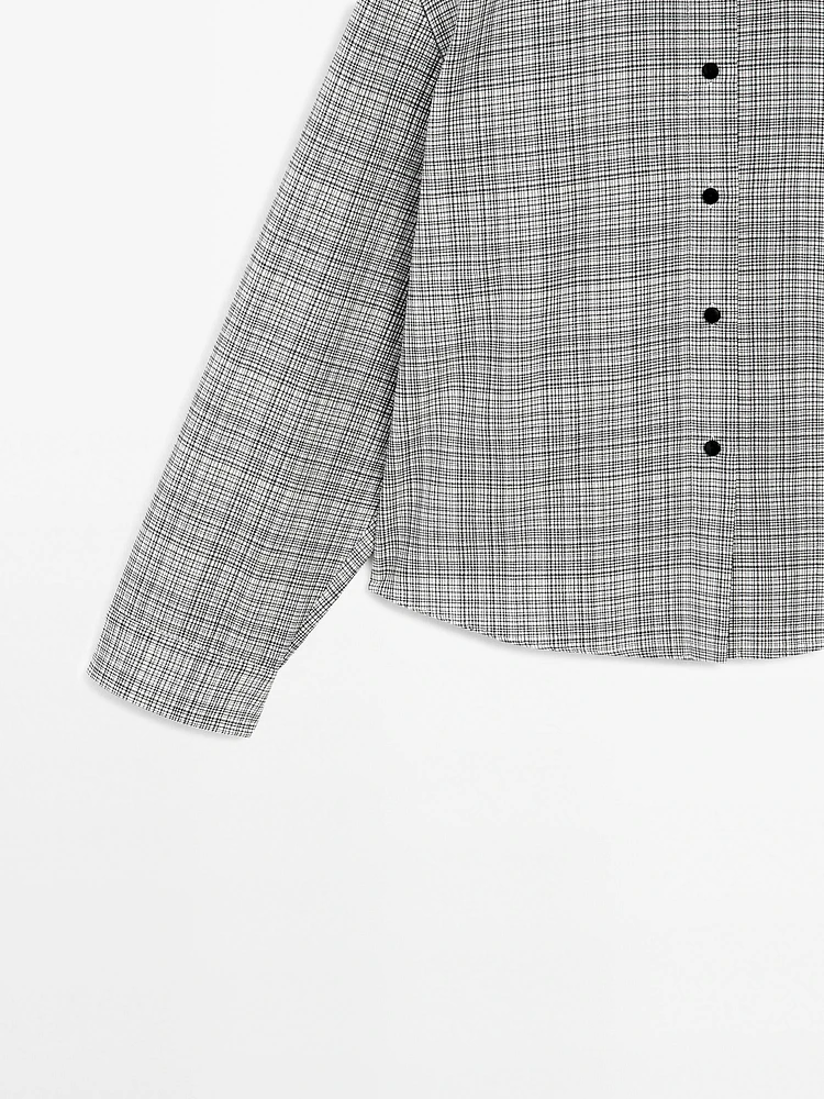 Chemise à carreaux coton mélangé