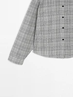 Check cotton blend shirt