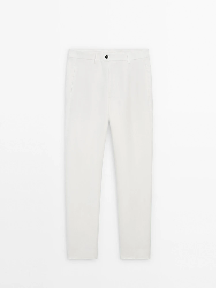 Pantalon de costume 100 % lin