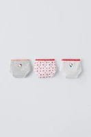 AGES 6-14 / THREE-PACK OF HELLO KITTY© UNDERWEAR
