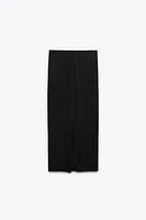 SOFT INTERLOCK MIDI SKIRT