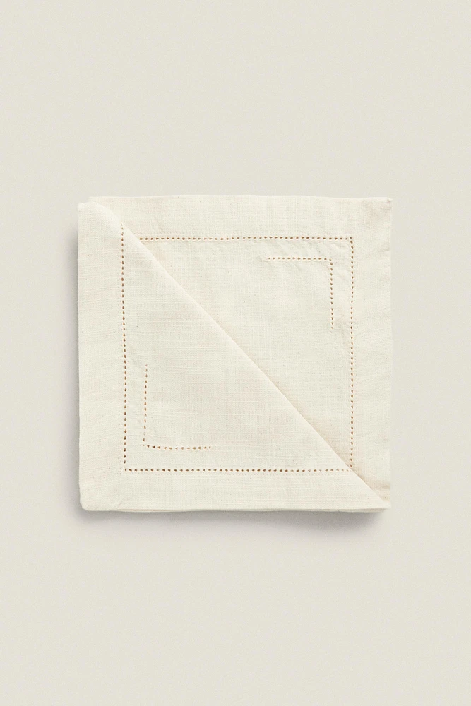HEMSTITCHED COTTON NAPKIN