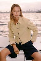 SHOULDER PAD CROPPED JACKET