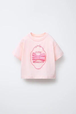 GINGHAM APPLIQUÉ T-SHIRT