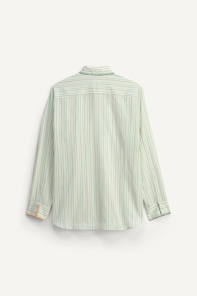 CHEMISE RAYÉE COTON/SOIE ÉDITION LIMITÉE