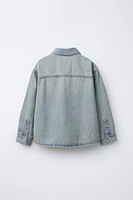 LABEL DENIM OVERSHIRT