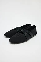 BALLERINES CROISÉES EN TISSU