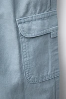 LINEN BLEND CARGO PANTS