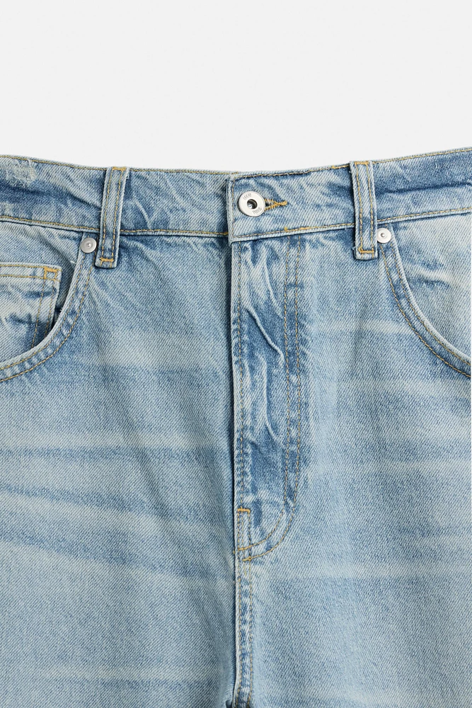 SEAMED BAGGY FIT JEANS