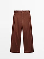 Shiny trousers with dart details - Studio