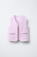 GILET TEXTURÉ ONDULINE