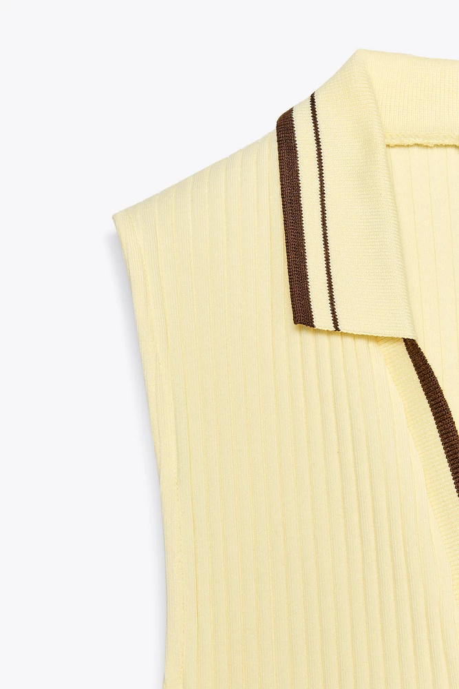 RIBBED POLO