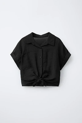 TEXTURED KNOT SHIRT