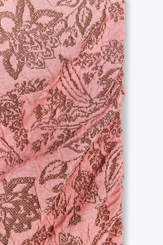ROBE ASYMÉTRIQUE EN JACQUARD