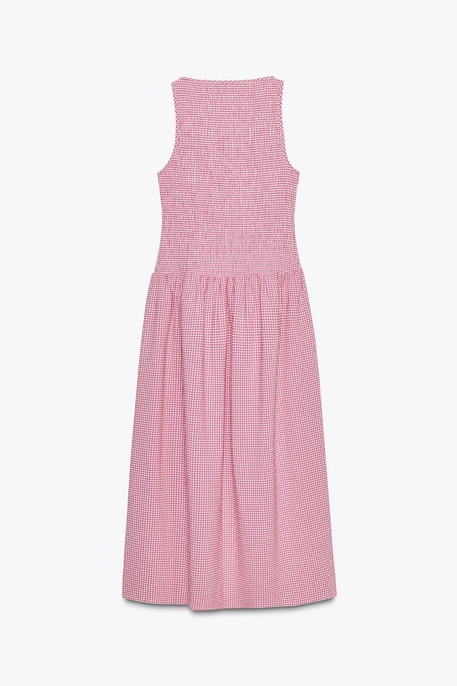 ROBE MI-LONGUE À CARREAUX VICHY
