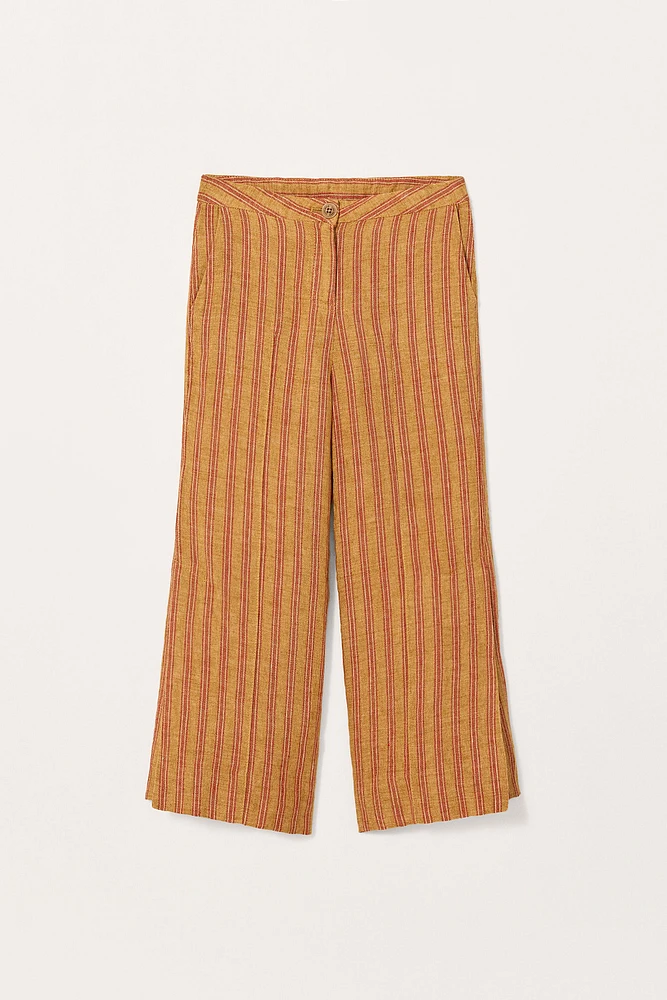 STRIPED 100% LINEN PANTS LIMITED EDITION