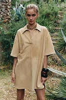 ROBE EN CUIR DAIM ZW COLLECTION LIMITED EDITION