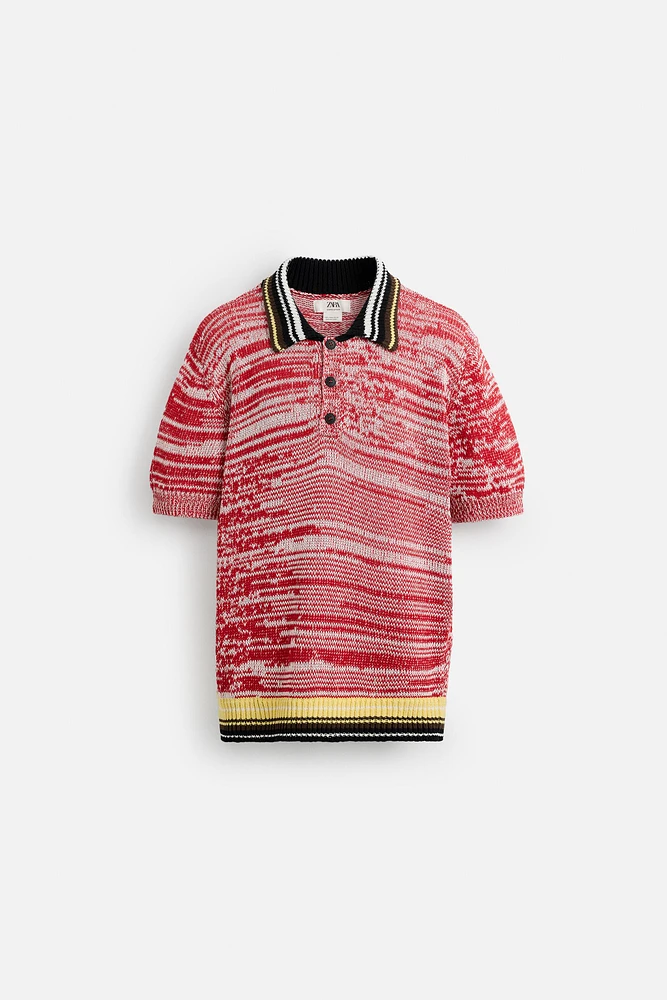 POLO EN MAILLE CONTRASTE