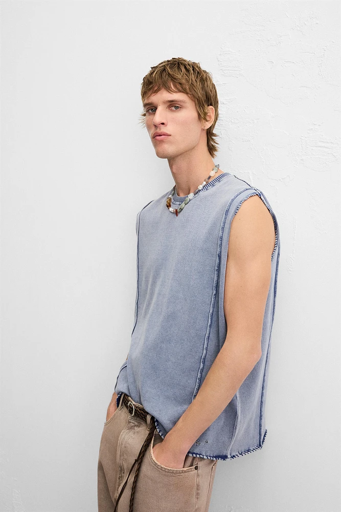 WASHED KNIT TANK TOP