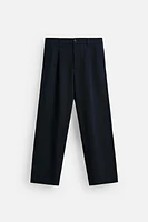 PANTALON PLISSÉ COTON ET LYOCELL