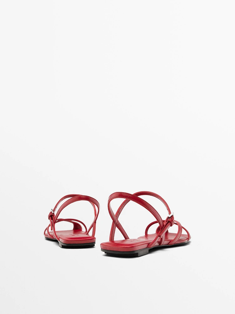 Flat strappy sandals