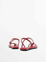 Flat strappy sandals