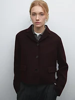 Short wool blend jacket