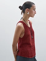 Textured cutwork top