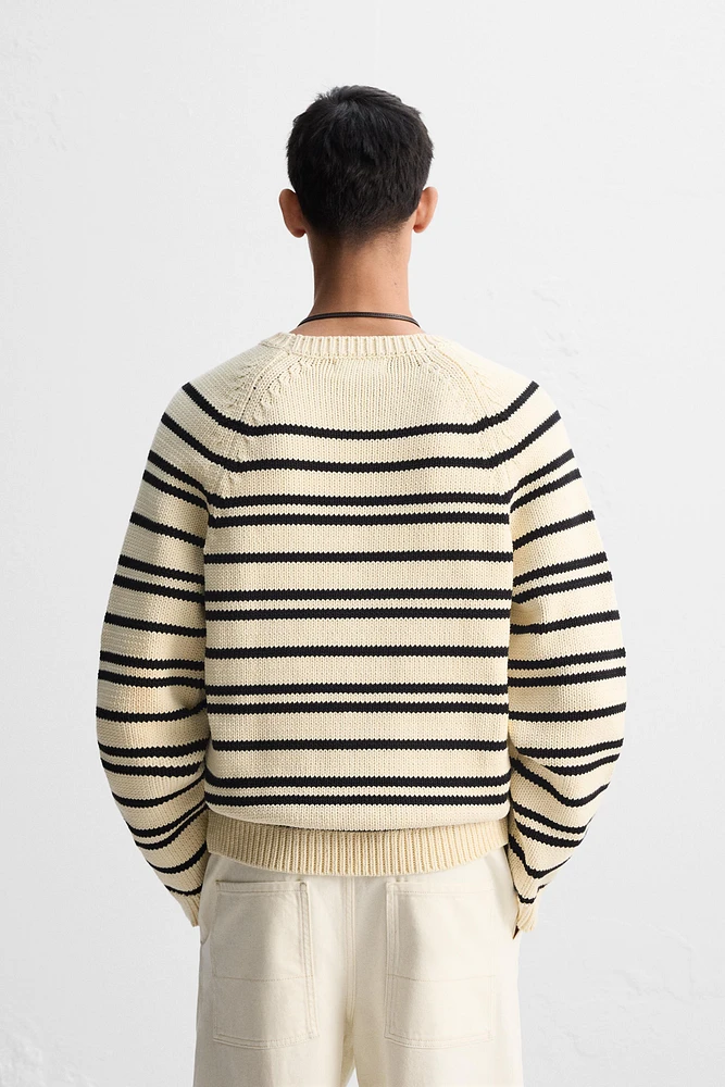LIMITED EDITION TEXTURED STRIPE SWEATER
