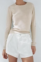 BASIC WOOL BLEND KNIT SWEATER