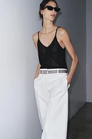 STRAPPY KNIT TOP