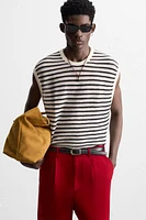 STRIPED KNIT TANK TOP