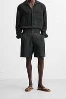 STRIPED JACQUARD SHORTS
