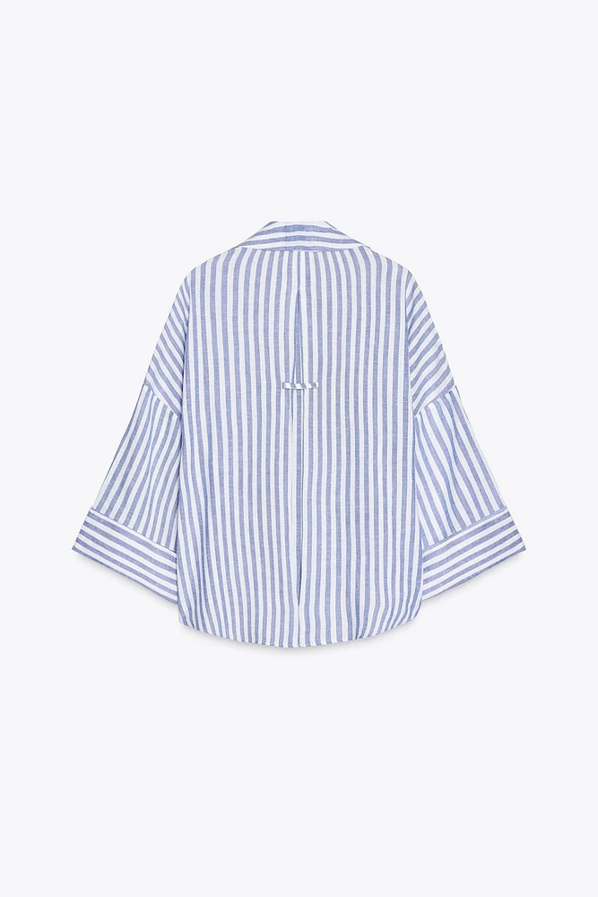 WIDE SLEEVE LINEN SHIRT