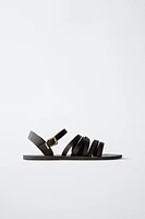 LEATHER STRAPPY SANDALS