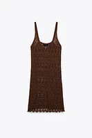 STRUCTURED KNIT MINI DRESS