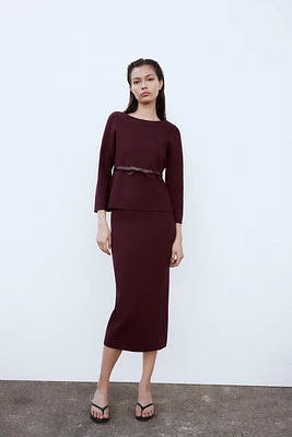 BASIC KNIT MIDI SKIRT