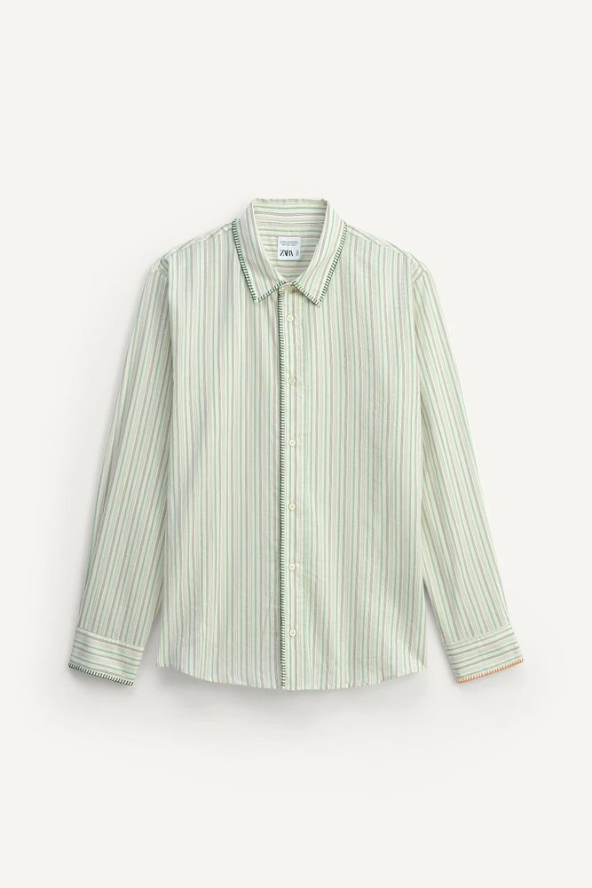 CHEMISE RAYÉE COTON/SOIE ÉDITION LIMITÉE