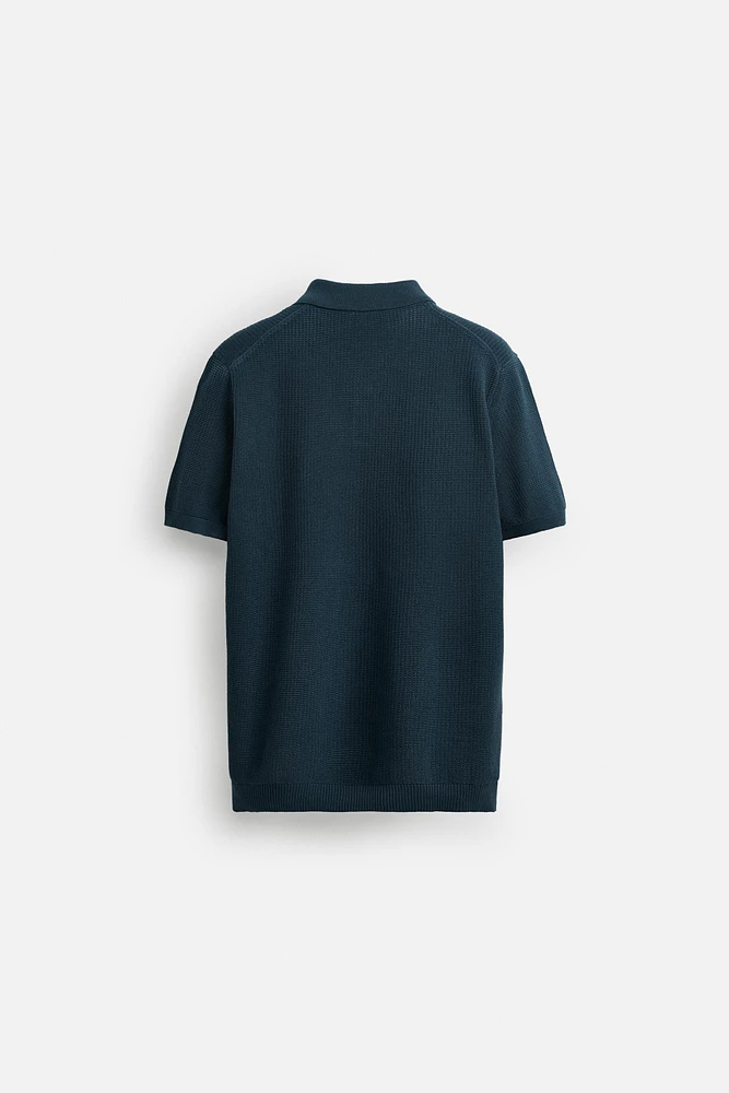 POLO EN MAILLE STRUCTURÉE