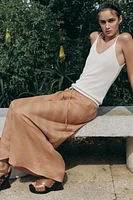 ZW COLLECTION 100% LINEN MIDI SKIRT