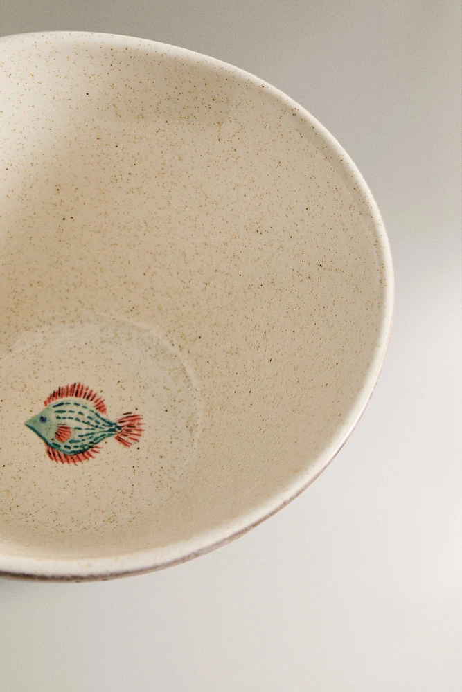 STONEWARE FISH BOWL