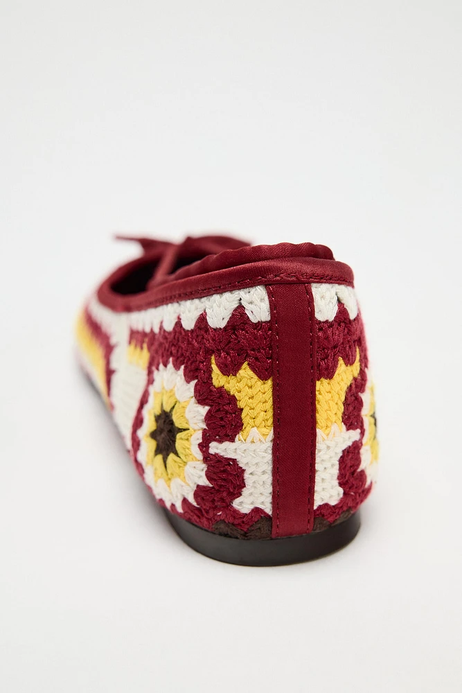 EMBROIDERED BALLET FLATS