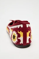 EMBROIDERED BALLET FLATS