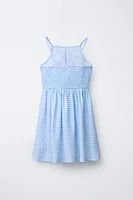 ROBE TEXTURÉE À CARREAUX