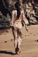 WIDE LEG PRINTED PANTS